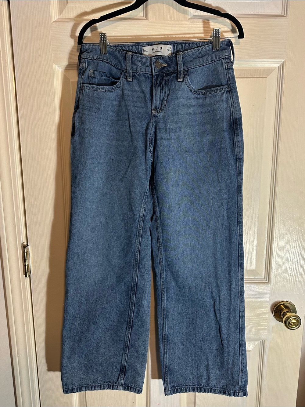 Hollister Wide-Leg High-Rise Jeans - Blue Denim
